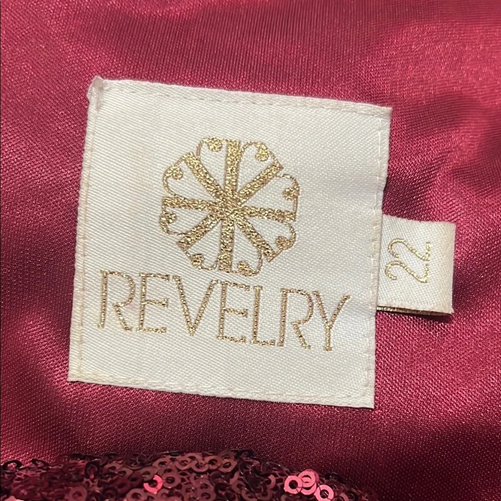 Revelry Red long deep evening dress One Shoulder SequiGown for Weddings zs 22 - Picture 13 of 16